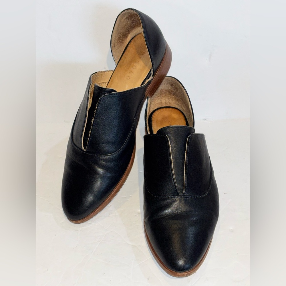 Nisolo Emma d Orsay Oxford Shoe Size 7 Black Leather